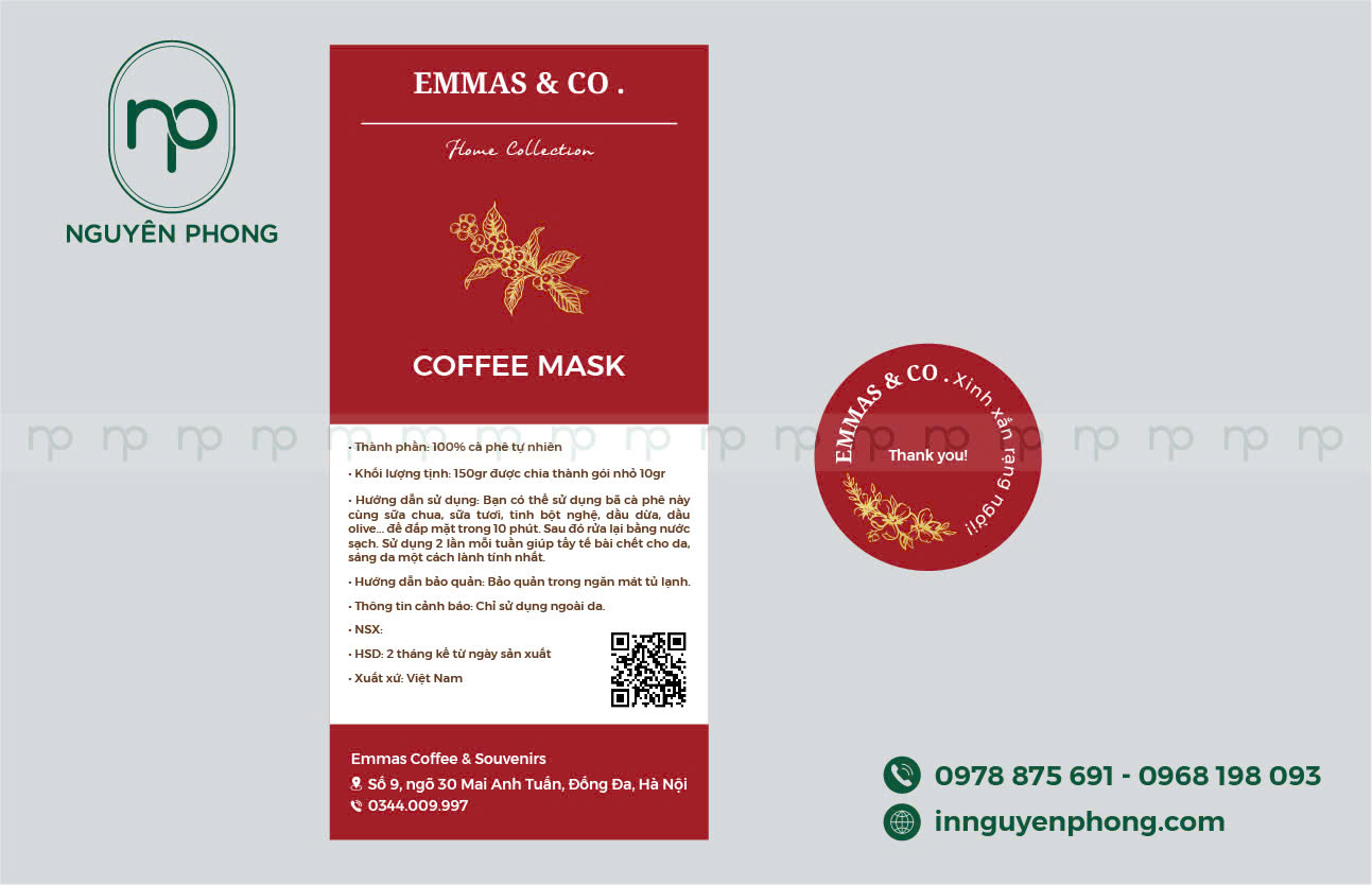 mẫu in tem body đẹp tại Xưởng in Nguyên Phong